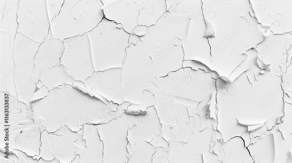 Fototapeta premium White Plaster Wall: Bloated and Pluff Texture Background.