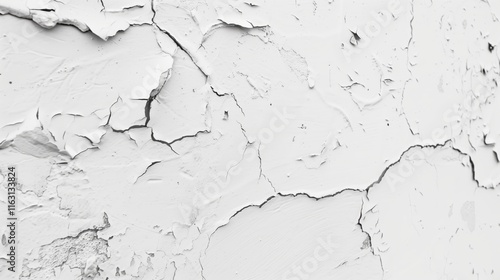 White Plaster Wall: Bloated and Pluff Texture Background. photo