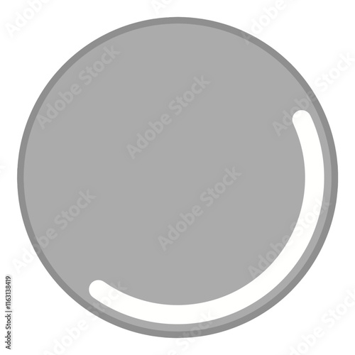 シンプルで輝く銀メダル風アイコン素材