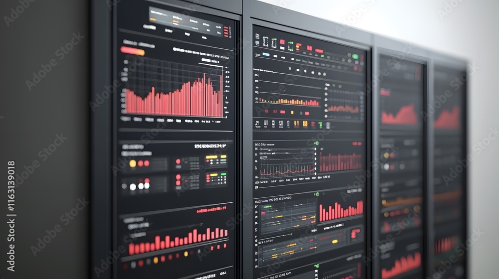 Data Visualization: Charts & Graphs Displayed on Monitors Data Visualization: Charts & Graphs Displayed on Monitors