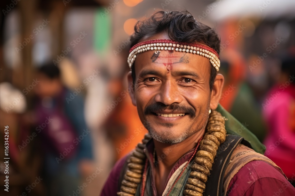 Portrait of a smiling Hindu man in traditional clothes. Portrait of a smiling Hindu man in traditional clothes.