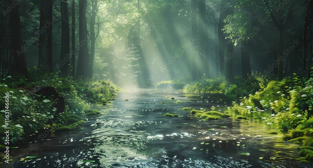 Fototapeta premium a beautiful course in the forest