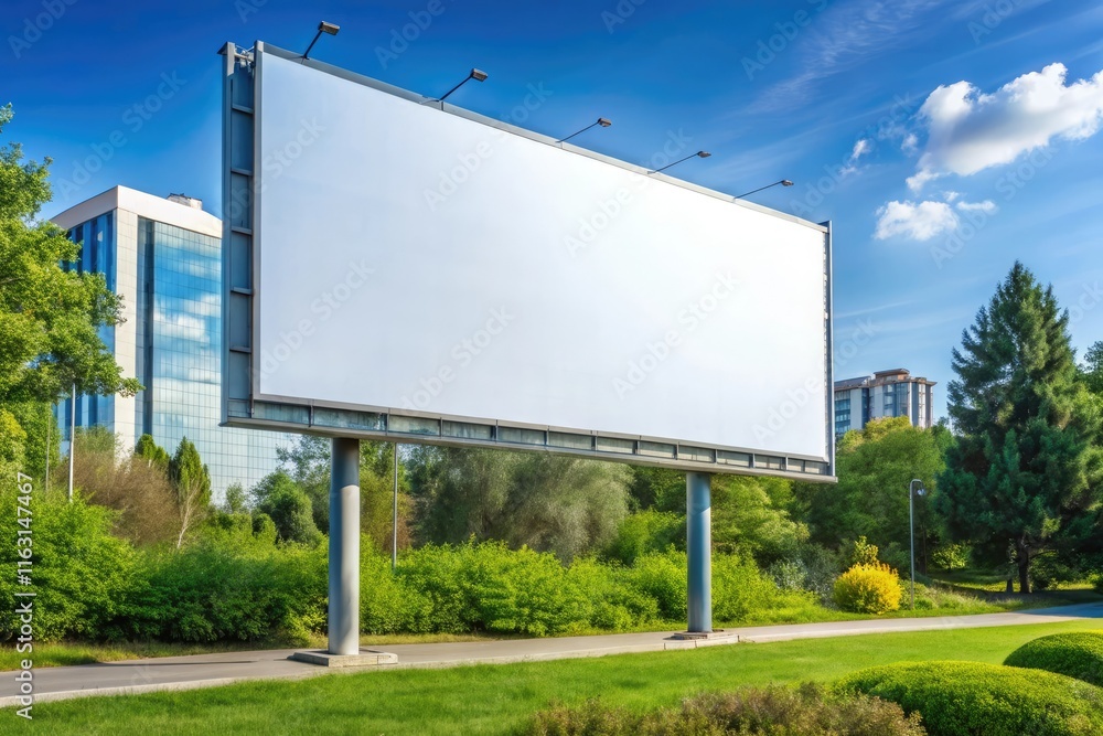 blank billboard on the road generative ai blank billboard on the road generative ai