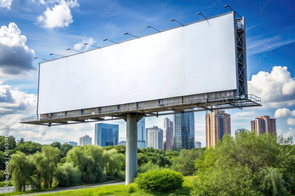 blank billboard on the road generative ai blank billboard on the road generative ai