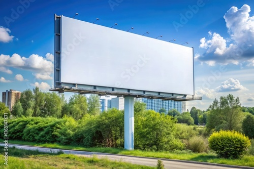 Wallpaper Mural blank billboard on the road generative ai Torontodigital.ca