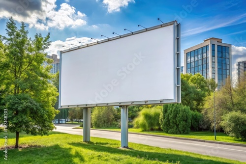 Wallpaper Mural blank billboard on the road generative ai Torontodigital.ca