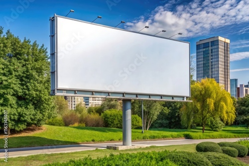 Wallpaper Mural blank billboard on the road generative ai Torontodigital.ca