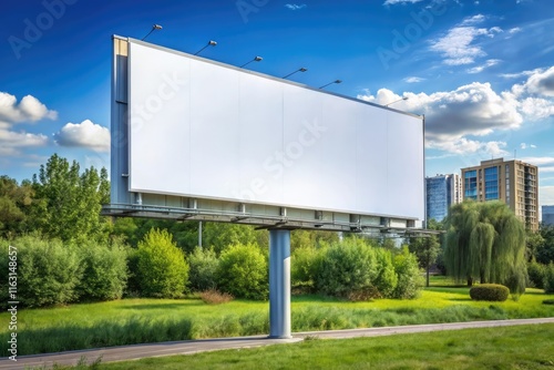 Wallpaper Mural blank billboard on the road generative ai Torontodigital.ca