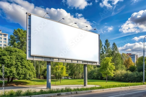 Wallpaper Mural blank billboard on the road generative ai Torontodigital.ca