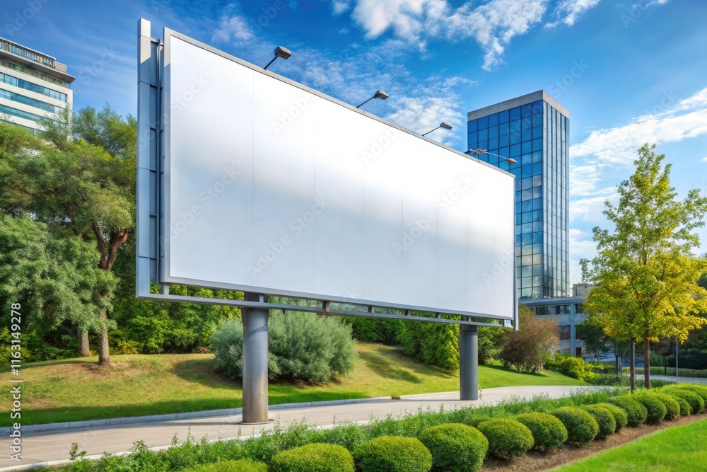 blank billboard on the road generative ai blank billboard on the road generative ai