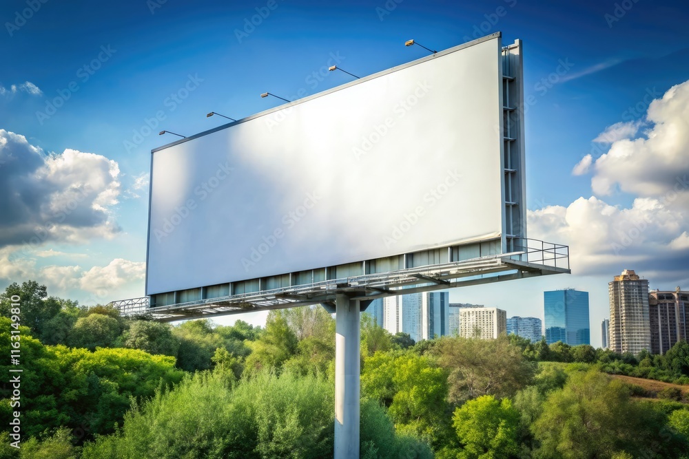 blank billboard on the road generative ai blank billboard on the road generative ai