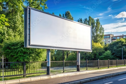 Wallpaper Mural blank billboard on the road generative ai Torontodigital.ca