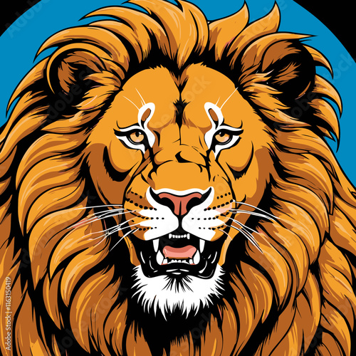 lion head vector art for graphic design 