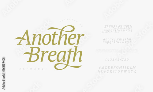 Breath typography beauty fashion elegant minimalist serif italic fonts decorative wedding vintage retro logos. Minimal luxury font alphabet logo. Vector illustration