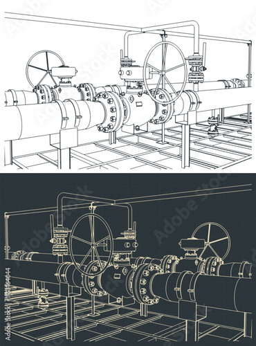 Natural gas metering skid blueprints