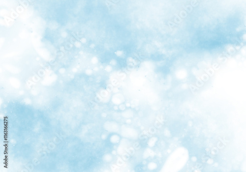 キラキラ水の泡水彩背景