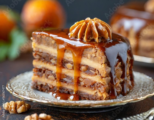 Decadent Dobos Torte with Caramel Layers photo