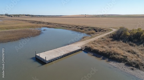 Wallpaper Mural Tranquil Dock on Calm Water Surrounded by Serene Landscape Torontodigital.ca