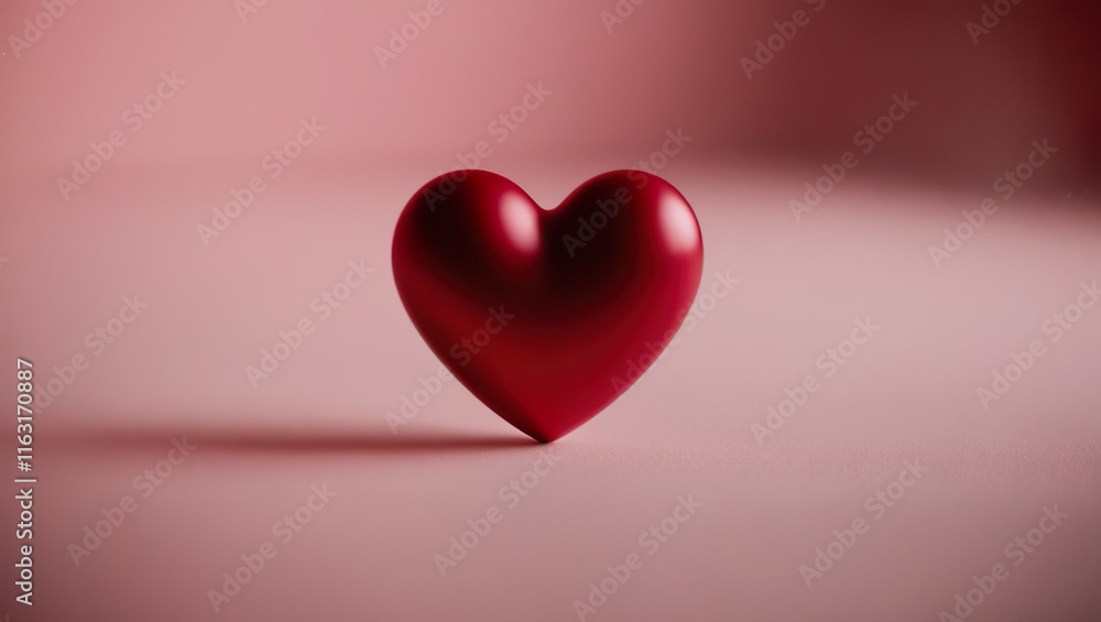 Valentine's graphic of shiny red hearts hanging from a lovely pastel pink background Valentine's graphic of shiny red hearts hanging from a lovely pastel pink background