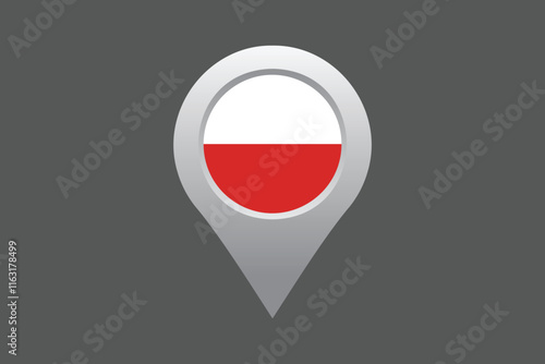Free Download Poland flag with location sign, Flag of Poland national country symbol illustration Vector, Rectangle Poland flag illustration, Flat vector illustration
 - GFXLoad