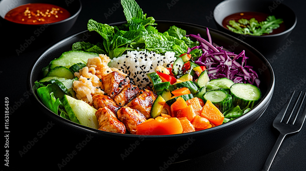 Vibrant Vegetable Salad Bowl: Fresh Ingredients, Healthy Eating, Recipe Inspiration, Food Photography, Stock Image Vibrant Vegetable Salad Bowl: Fresh Ingredients, Healthy Eating, Recipe Inspiration, Food Photography, Stock Image