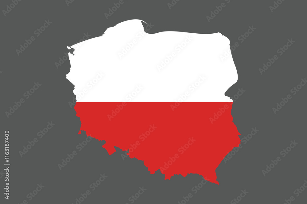 Map of Poland with the national flag of Poland, Poland flag vector graphic, Poland country flag is a symbol of freedom, National Poland flag, vector illustration
Map of Poland with the national flag of Poland, Poland flag vector graphic, Poland country flag is a symbol of freedom, National Poland flag, vector illustration