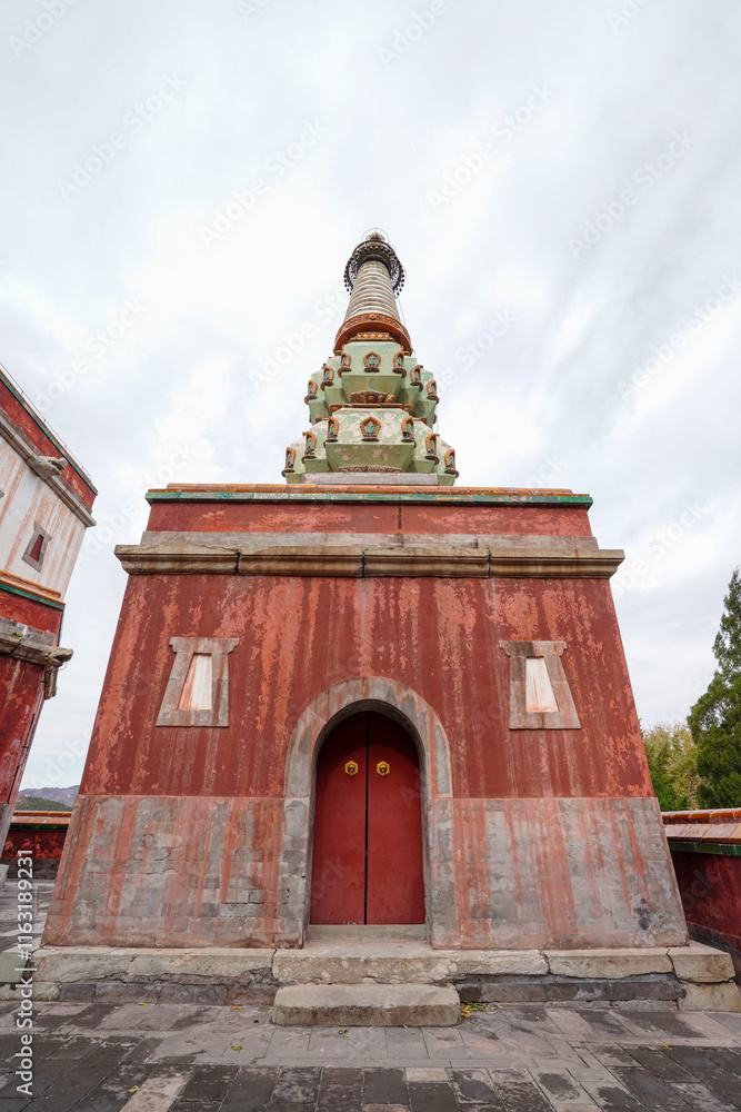 Tibetan architecture in the Four Great Regions of Summer Palace in Beijing.