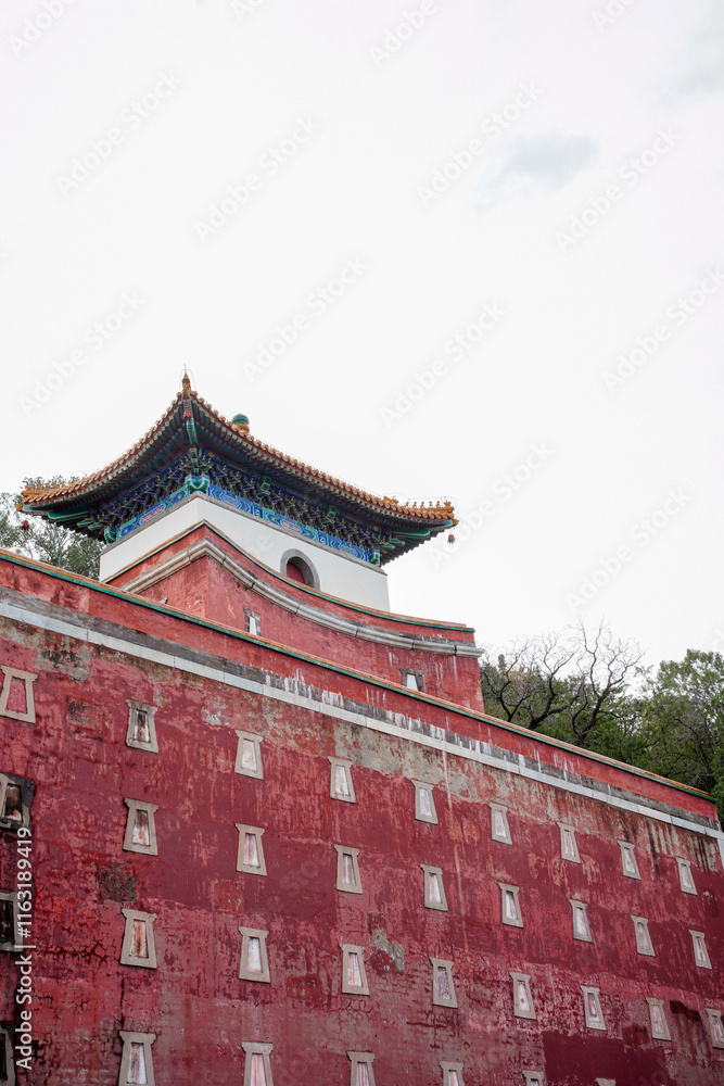Tibetan architecture in the Four Great Regions of Summer Palace in Beijing.
