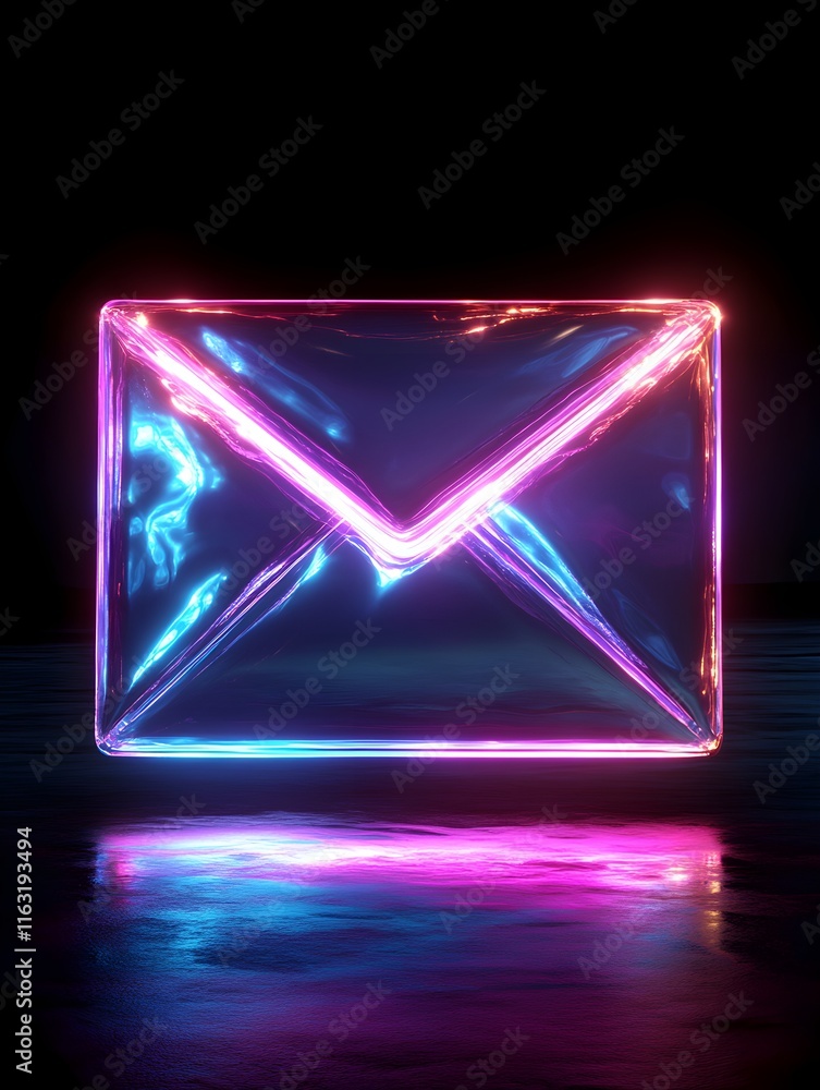 Fototapeta premium Neon Email Envelope