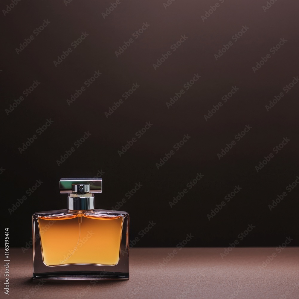Luxury Men s Perfume Bottle Amber Fragrance Brown Background Product Shot Luxury Men s Perfume Bottle Amber Fragrance Brown Background Product Shot