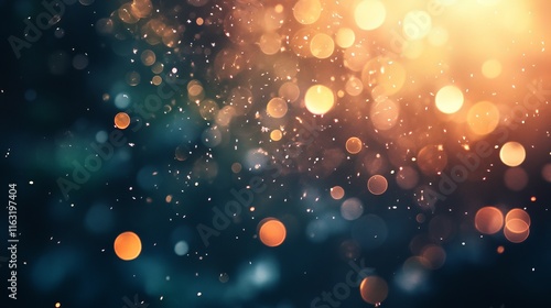 Soft blurred refraction light with bokeh and organic flare overlay effect photo