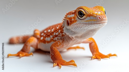 Orange and White Leopard Gecko Portrait photo