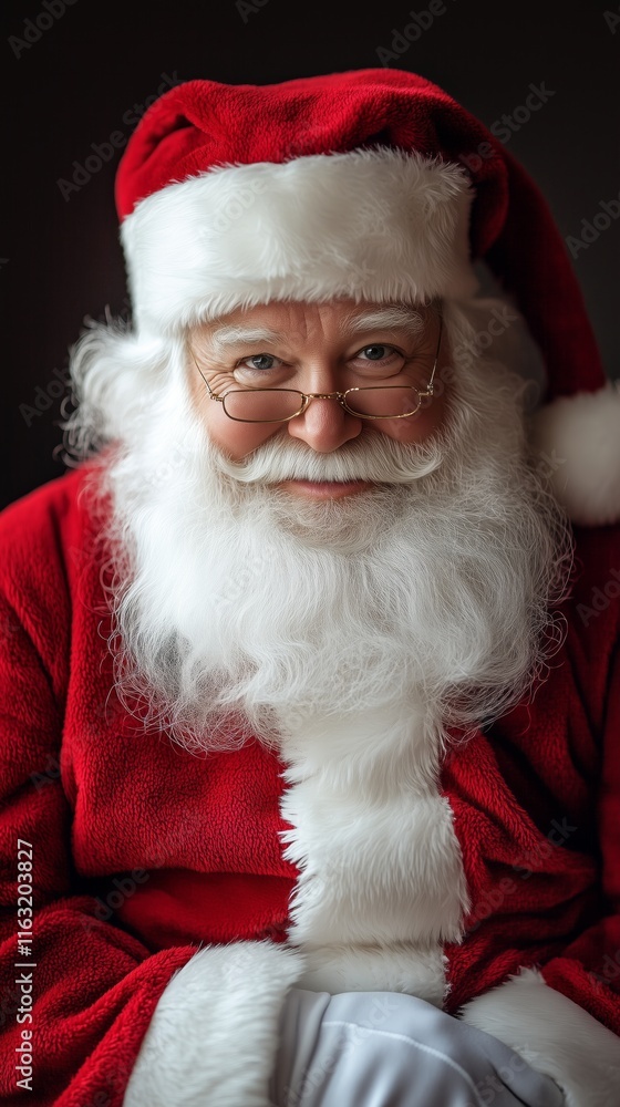 Santa claus smiling in festive red suit and hat Santa claus smiling in festive red suit and hat
