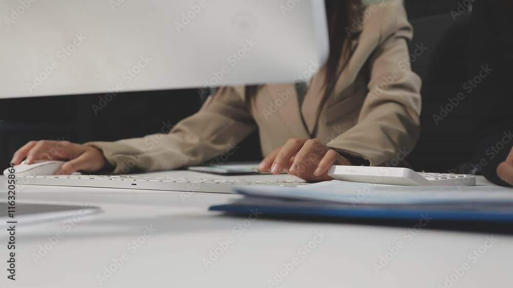Accounting company provide finance and taxation planning for profitable cash flow, Auditor and accountant team working in office, analyze financial data and accounting record with calculator.Insight Accounting company provide finance and taxation planning for profitable cash flow, Auditor and accountant team working in office, analyze financial data and accounting record with calculator.Insight