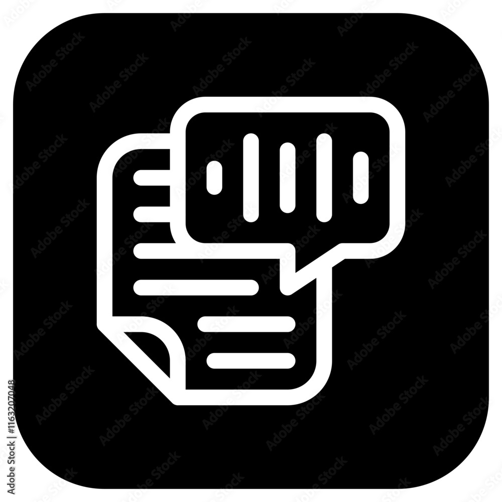 Editable text to speech, read text, audio vector icon. AI technology, artificial intelligence. Part of a big icon set family. Perfect for web and app interfaces, presentations, infographics, etc Editable text to speech, read text, audio vector icon. AI technology, artificial intelligence. Part of a big icon set family. Perfect for web and app interfaces, presentations, infographics, etc