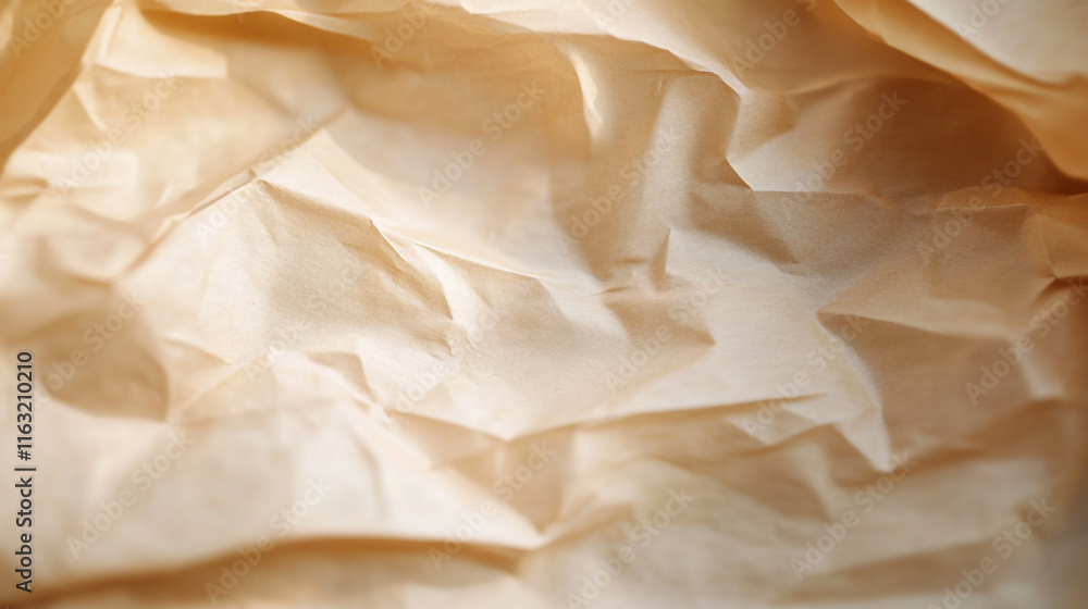 Crumpled paper texture captures natural light and shadow variations in a subtle way Crumpled paper texture captures natural light and shadow variations in a subtle way