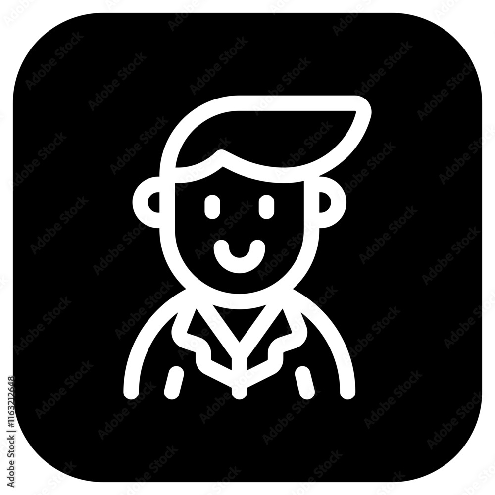 Editable business person with side comb hair avatar vector icon. User, profile, identity, persona. Part of a big icon set family. Perfect for web and app interfaces, presentations, infographics, etc Editable business person with side comb hair avatar vector icon. User, profile, identity, persona. Part of a big icon set family. Perfect for web and app interfaces, presentations, infographics, etc