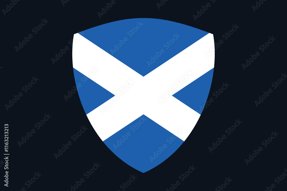 Obraz premium Scotland flag sign, Scotland flag vector graphic, Scotland country flag is a symbol of freedom, National Scotland flag, vector illustration 