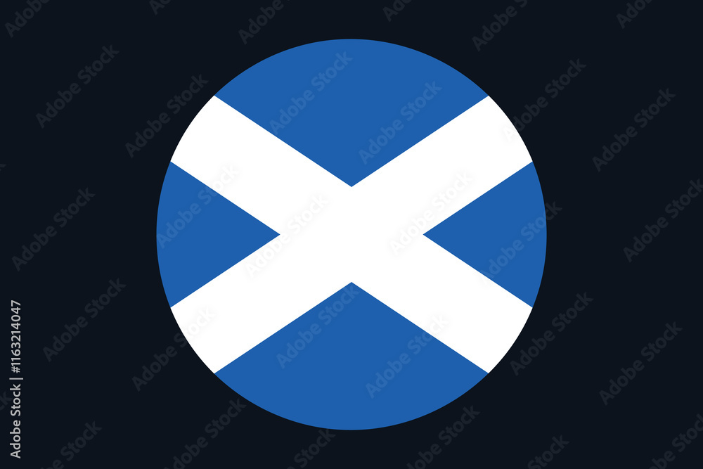 Fototapeta premium Scotland flag sign, Scotland flag vector graphic, Scotland country flag is a symbol of freedom, National Scotland flag, vector illustration 