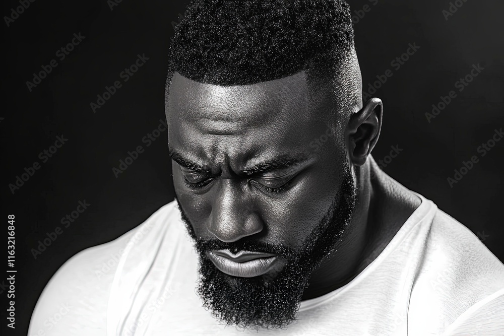 Emotional Portrait of a Man with Beard and Short Hair Emotional Portrait of a Man with Beard and Short Hair