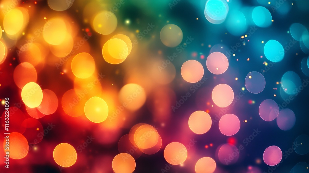 Bright and vibrant colorful bokeh lights with soft focus background for creative designs Bright and vibrant colorful bokeh lights with soft focus background for creative designs