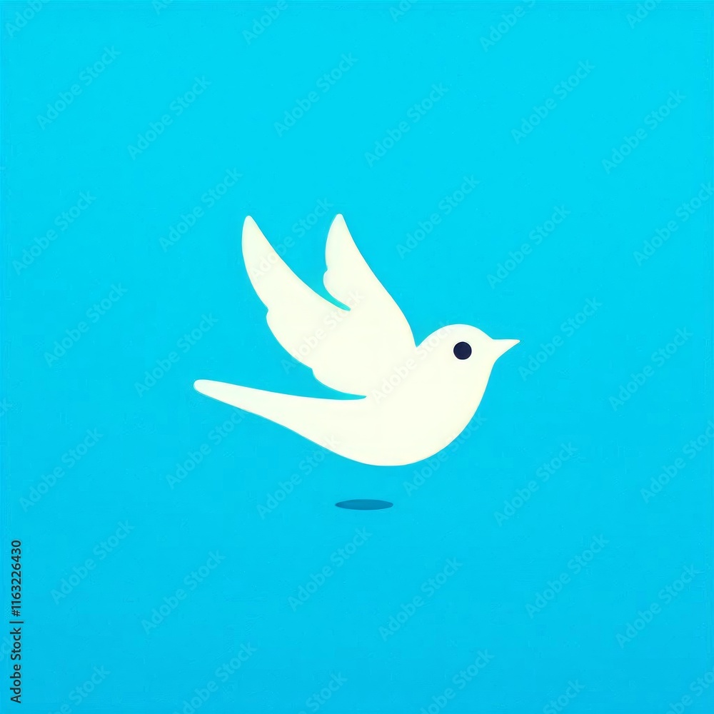 Single Line Bird with Dot Single Line Bird with Dot