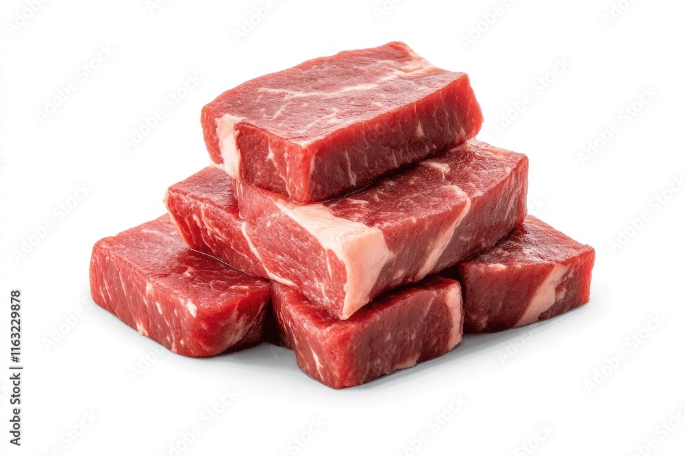 Fresh Raw Beef Cubes Ready For Cooking Fresh Raw Beef Cubes Ready For Cooking