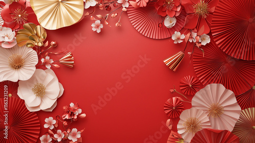 Red and Gold Festive Backgr...