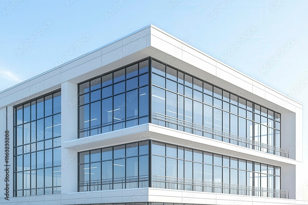 Modern Architectural Design with Glass Facade Modern Architectural Design with Glass Facade