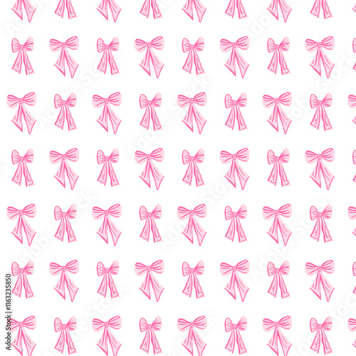 Seamless Pink Ribbon Design Soft Versatile Style Ideal for Fabrics and Digital Prints