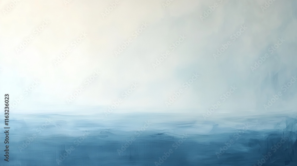 Calm ocean landscape with soft hues and a tranquil atmosphere over a serene horizon Calm ocean landscape with soft hues and a tranquil atmosphere over a serene horizon