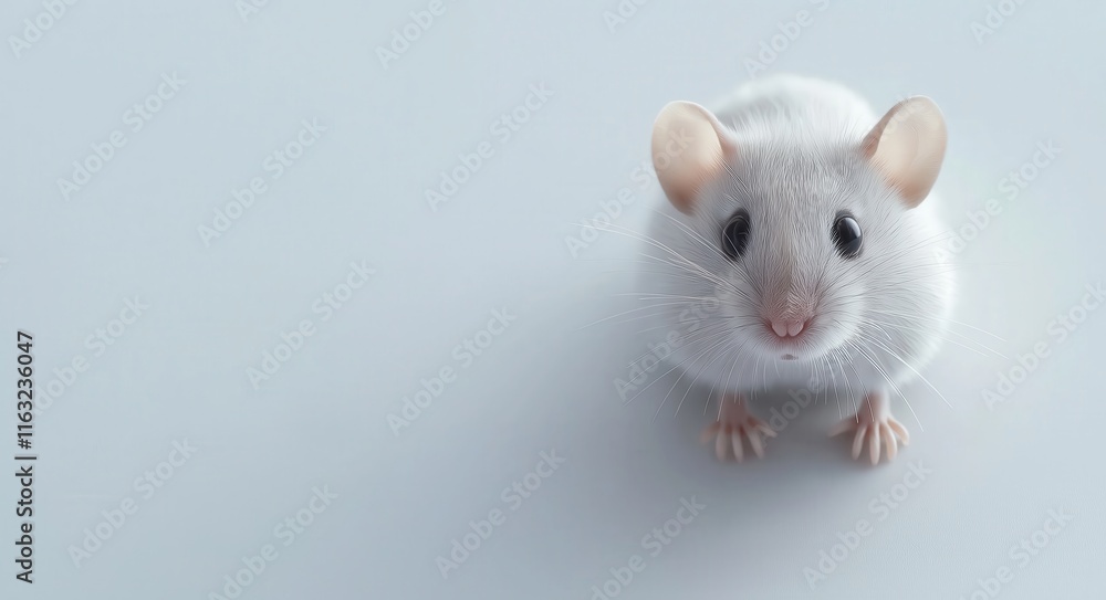 White Mouse on a Light Background White Mouse on a Light Background