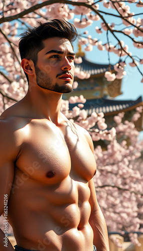 handsome man in Japan photo