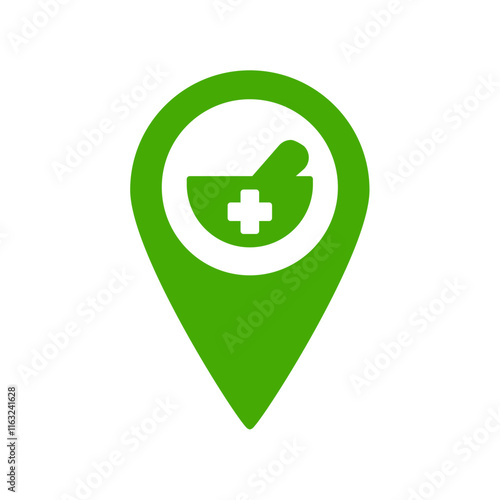 a green pin drugstore signs